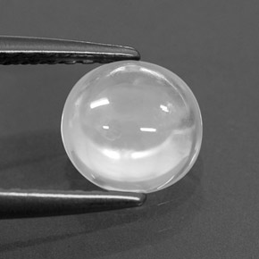 1.48캐럿 천연 화이트 지르콘, 투명한, 6.50 mm, 투명/반투명