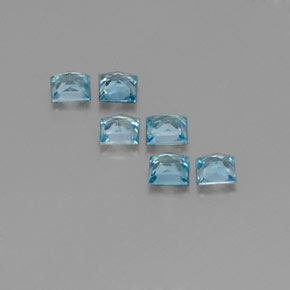 캐럿 천연 블루 지르콘 보석, 스퀘어, 3.5×3.4 mm, VVS-VS