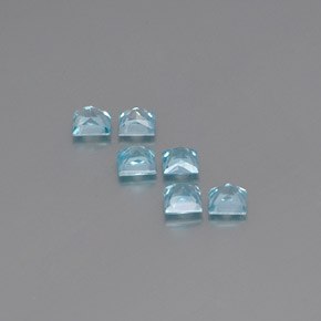 캐럿 천연 블루 지르콘 보석, 스퀘어, 3.7×3.6 mm, VVS-VS