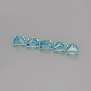 캐럿 천연 블루 지르콘 보석, 스퀘어, 3.7×3.6 mm, VVS-VS