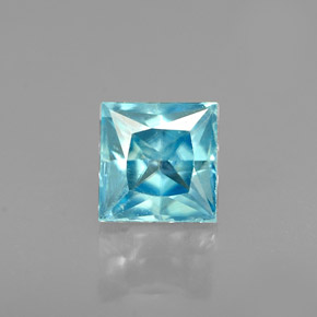 0.71캐럿 천연 블루 지르콘, 스퀘어, 4.4×4.4 mm, VVS-VS