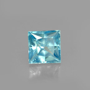 0.71캐럿 천연 블루 지르콘, 스퀘어, 4.4×4.4 mm, VVS-VS