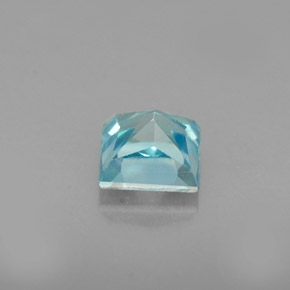 0.71캐럿 천연 블루 지르콘, 스퀘어, 4.4×4.4 mm, VVS-VS