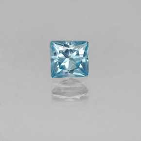0.62캐럿 천연 블루 지르콘, 스퀘어, 4.4×4.3 mm, VVS-VS
