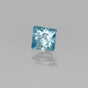 0.62캐럿 천연 블루 지르콘, 스퀘어, 4.4×4.3 mm, VVS-VS