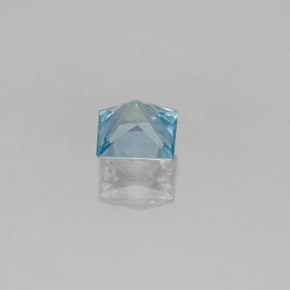 0.62캐럿 천연 블루 지르콘, 스퀘어, 4.4×4.3 mm, VVS-VS