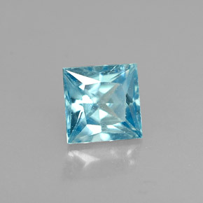0.58캐럿 천연 블루 지르콘, 스퀘어, 4.2×4.2 mm, VS