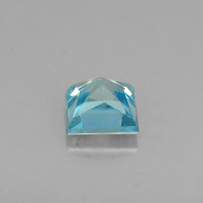 0.58캐럿 천연 블루 지르콘, 스퀘어, 4.2×4.2 mm, VS