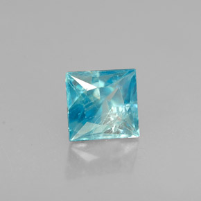 0.69캐럿 천연 블루 지르콘, 스퀘어, 4.5×4.3 mm, SI