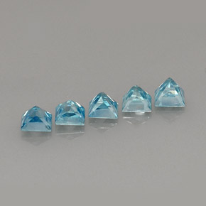 캐럿 천연 블루 지르콘 보석, 스퀘어, 4×4 mm, VVS-VS