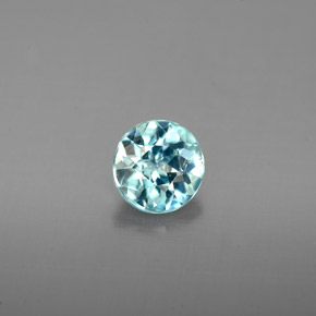 0.97캐럿 천연 블루 지르콘, 라운드 컷, 5.53 mm, VVS-VS
