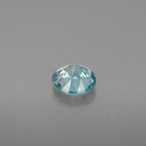 0.97캐럿 천연 블루 지르콘, 라운드 컷, 5.53 mm, VVS-VS