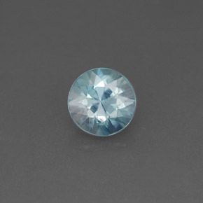 1.02캐럿 천연 블루 지르콘, 라운드 컷, 5.50 mm, VS