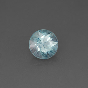 1.02캐럿 천연 블루 지르콘, 라운드 컷, 5.50 mm, VS