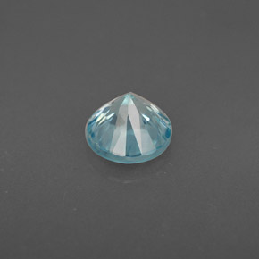 1.02캐럿 천연 블루 지르콘, 라운드 컷, 5.50 mm, VS