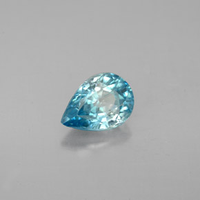 1.59캐럿 천연 블루 지르콘, 배 모양, 7.9×5.6 mm, VVS-VS