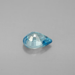 1.59캐럿 천연 블루 지르콘, 배 모양, 7.9×5.6 mm, VVS-VS