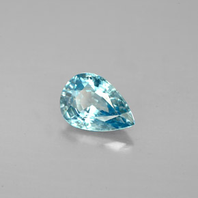 1.45캐럿 천연 블루 지르콘, 배 모양, 8×5.7 mm, VVS-VS