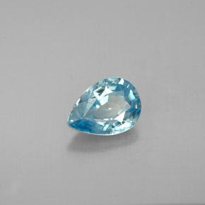 1.51캐럿 천연 블루 지르콘, 배 모양, 7.9×5.7 mm, VS
