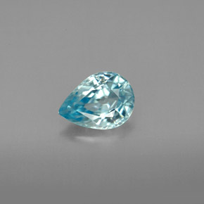 1.49캐럿 천연 블루 지르콘, 배 모양, 7.9×5.8 mm, VVS