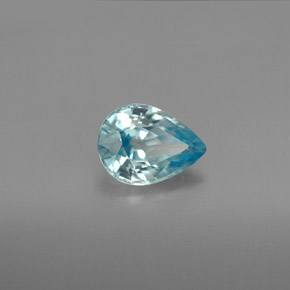 1.49캐럿 천연 블루 지르콘, 배 모양, 7.9×5.8 mm, VVS