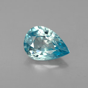 1.43캐럿 천연 블루 지르콘, 배 모양, 8.1×5.8 mm, VVS-VS
