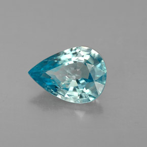 1.43캐럿 천연 블루 지르콘, 배 모양, 8.1×5.8 mm, VVS-VS