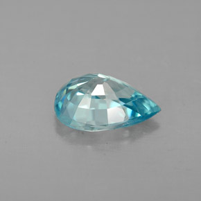 1.43캐럿 천연 블루 지르콘, 배 모양, 8.1×5.8 mm, VVS-VS