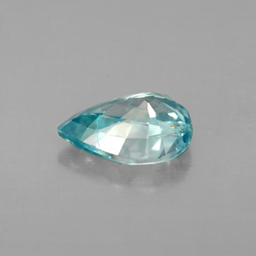 1.46캐럿 천연 블루 지르콘, 배 모양, 7.9×5.7 mm, VVS