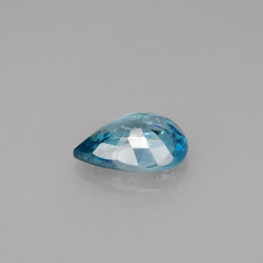 1.45캐럿 천연 블루 지르콘, 배 모양, 8×5.8 mm, VS