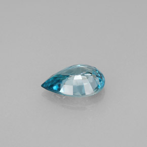 1.45캐럿 천연 블루 지르콘, 배 모양, 8.1×5.7 mm, VVS
