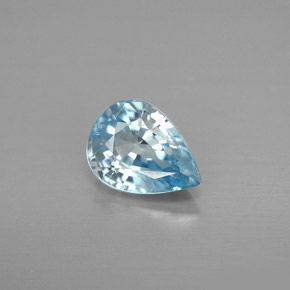 1.80캐럿 천연 블루 지르콘, 배 모양, 8×5.9 mm, VVS-VS