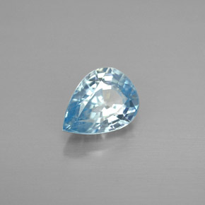 1.80캐럿 천연 블루 지르콘, 배 모양, 8×5.9 mm, VVS-VS