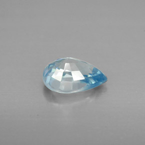 1.80캐럿 천연 블루 지르콘, 배 모양, 8×5.9 mm, VVS-VS