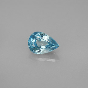 1.83캐럿 천연 블루 지르콘, 배 모양, 8.2×5.8 mm, VS