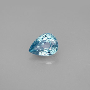 1.83캐럿 천연 블루 지르콘, 배 모양, 7.8×5.8 mm, VVS-VS