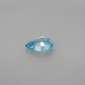 1.55캐럿 천연 블루 지르콘, 배 모양, 7.7×5.9 mm, VS