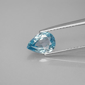 1.45캐럿 천연 블루 지르콘, 배 모양, 7.8×5.8 mm, VVS-VS