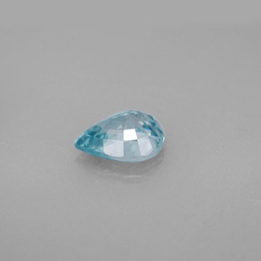 1.64캐럿 천연 블루 지르콘, 배 모양, 8×5.8 mm, VVS