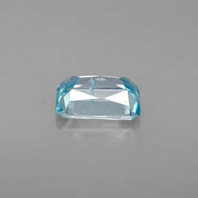 1.38캐럿 천연 블루 지르콘, 에메랄드 컷, 7.1×5 mm, VS