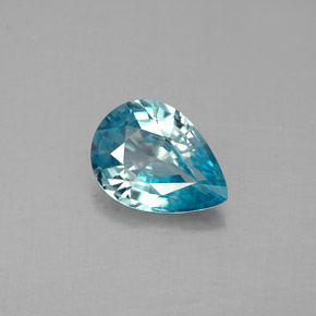 1.50캐럿 천연 블루 지르콘, 배 모양, 8.2×6 mm, VVS-VS