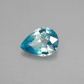 1.50캐럿 천연 블루 지르콘, 배 모양, 8.2×6 mm, VVS-VS