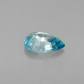 1.50캐럿 천연 블루 지르콘, 배 모양, 8.2×6 mm, VVS-VS