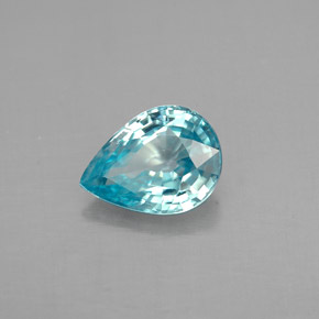 1.53캐럿 천연 블루 지르콘, 배 모양, 8.1×6 mm, VVS