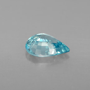 1.53캐럿 천연 블루 지르콘, 배 모양, 8.1×6 mm, VVS