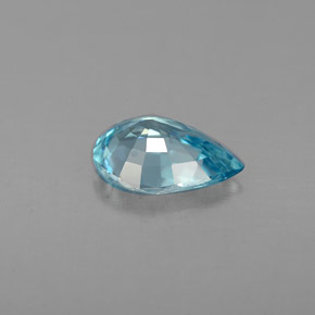 1.34캐럿 천연 블루 지르콘, 배 모양, 8.1×5.7 mm, VVS