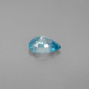 1.58캐럿 천연 블루 지르콘, 배 모양, 7.9×5.9 mm, VVS-VS