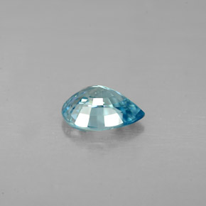 1.54캐럿 천연 블루 지르콘, 배 모양, 7.9×5.9 mm, VVS-VS