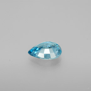 1.38캐럿 천연 블루 지르콘, 배 모양, 7.6×5.9 mm, VS