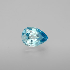 1.30캐럿 천연 블루 지르콘, 배 모양, 7.7×5.5 mm, VVS-VS